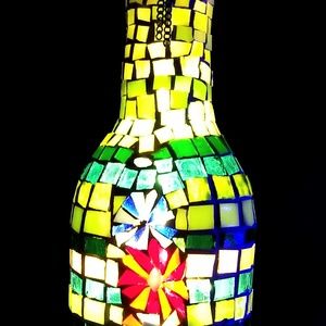 Accent Lamp, Intimate Lighting, Stained Glass Art